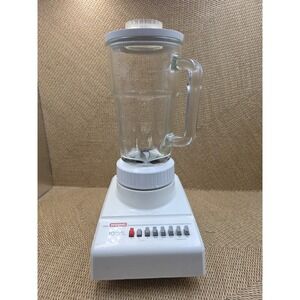 Waring 10 Speed Futurama Blender White Base w/ Heavy Glass Jar Vintage‎ Works